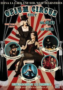 opium circus, dark cabaret, burlesque, drag, comedy show
